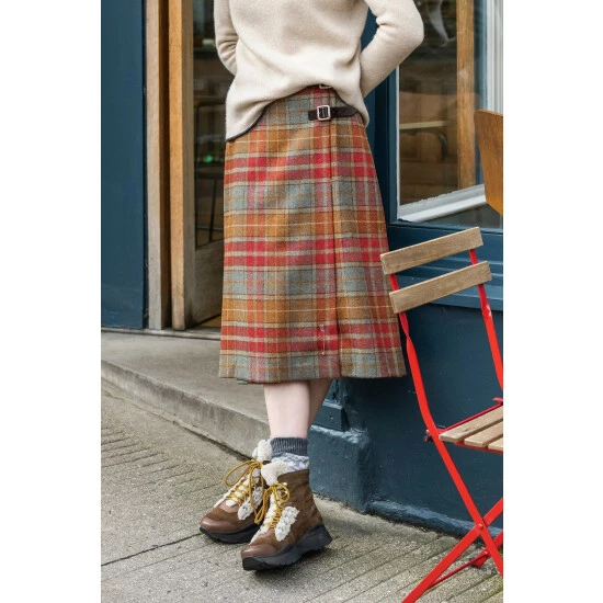 Celtic & Co. Brown Midi Celt Kilt Skirt 1 Celtic & Co. Brown Midi Celt Kilt Skirt