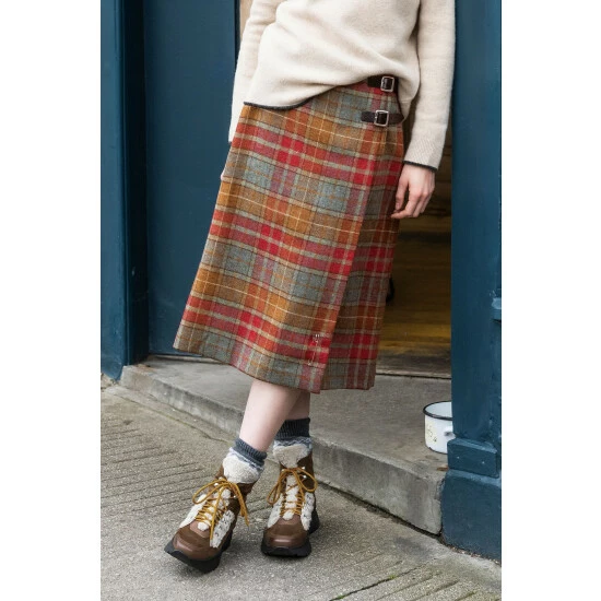 Celtic & Co. Brown Midi Celt Kilt Skirt 2 Celtic & Co. Brown Midi Celt Kilt Skirt - Image 2