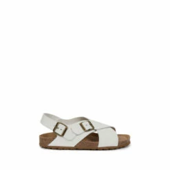 Celtic & Co. White Crossover Buckle Sandals