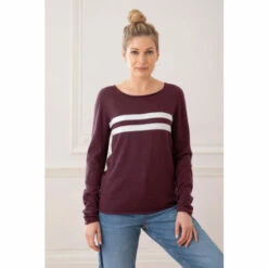 Celtic & Co. Celtic & Co Purple Fine Knit Merino Crew Neck Jumper