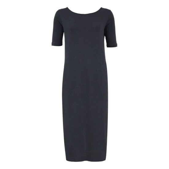 Celtic & Co. Navy Blue Linen/Cotton Button Back Dress 4 Celtic & Co. Navy Blue Linen/Cotton Button Back Dress - Image 4