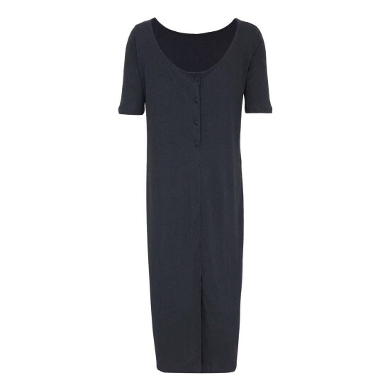 Celtic & Co. Navy Blue Linen/Cotton Button Back Dress 5 Celtic & Co. Navy Blue Linen/Cotton Button Back Dress - Image 5