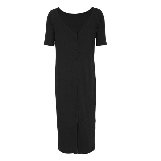 Celtic & Co. Black Linen/Cotton Button Back Dress 5 Celtic & Co. Black Linen/Cotton Button Back Dress - Image 5