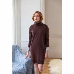 Celtic & Co Shop 10 Celtic & Co. Purple Slouchy Fine Knit Roll Neck Dress