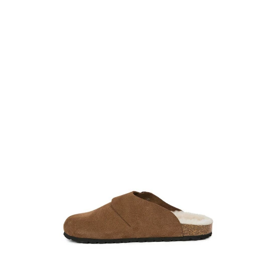 Celtic & Co. Mens Brown Sheepskin Lined Clogs 2 Celtic & Co. Mens Brown Sheepskin Lined Clogs - Image 2