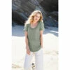 Celtic & Co. Celtic & Co Sage Green Linen Scoop Neck T-Shirt