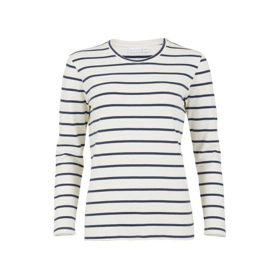 Celtic & Co. Cream Stripe Long Sleeve T-Shirt 1 Celtic & Co. Cream Stripe Long Sleeve T-Shirt