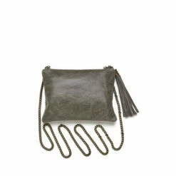 Celtic & Co. Grey Vintage Suede Cross Body Bag