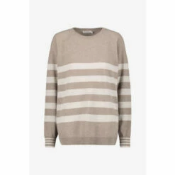 Celtic & Co. Celtic & Co Cream Stripe Placement Crew Neck Jumper 6 Celtic & Co. Celtic & Co Cream Stripe Placement Crew Neck Jumper -Celtic & Co Shop unnamed file 137