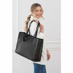Celtic & Co. Black Leather Shopper Bag 8 Celtic & Co. Black Leather Shopper Bag -Celtic & Co Shop unnamed file 1380