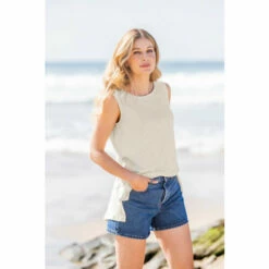 Celtic & Co. Oatmeal Scoop Neck Tunic