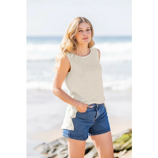 Celtic & Co. Oatmeal Scoop Neck Tunic 1 Celtic & Co. Oatmeal Scoop Neck Tunic