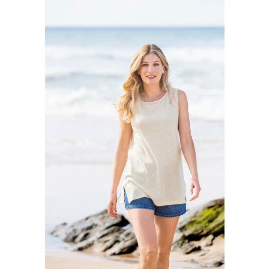 Celtic & Co. Oatmeal Scoop Neck Tunic 5 Celtic & Co. Oatmeal Scoop Neck Tunic - Image 5