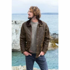 Celtic & Co. Mens Waxed Cotton Brown Jacket