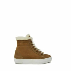 Celtic & Co. Celtic & Co Camel Sheepskin High Top Trainers