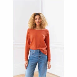 Celtic & Co. Orange Linen/Cotton Sweatshirt