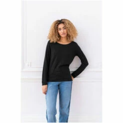 Celtic & Co. Black Cotton/Linen Sweatshirt