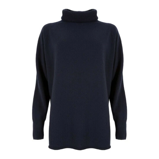 Celtic & Co. Womens Blue Geelong Slouch Roll Neck Jumper 2 Celtic & Co. Womens Blue Geelong Slouch Roll Neck Jumper - Image 2