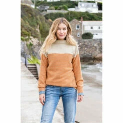 Celtic & Co. Natural Tripe Felted Funnel Neck Jumper