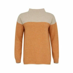 Alternative view of Celtic & Co. Natural Tripe Felted Funnel Neck Jumper