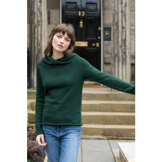 Celtic & Co. Green Collared Slouch Jumper 2 Celtic & Co. Green Collared Slouch Jumper - Image 2
