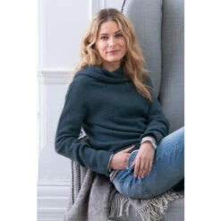 Celtic & Co. Celtic & Co Blue Collared Slouch Jumper