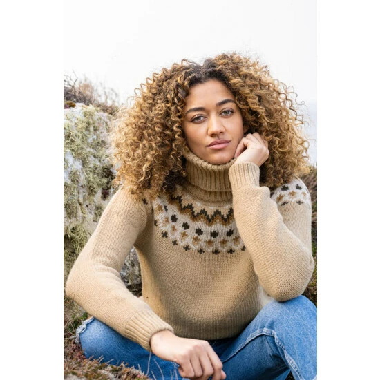 Celtic & Co. Natural Fair Isle Pattern Roll Neck Jumper 1 Celtic & Co. Natural Fair Isle Pattern Roll Neck Jumper