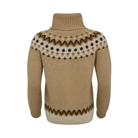 Celtic & Co. Natural Fair Isle Pattern Roll Neck Jumper 3 Celtic & Co. Natural Fair Isle Pattern Roll Neck Jumper - Image 3