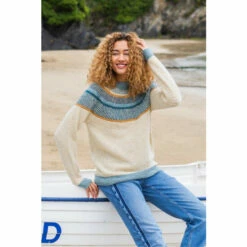 Alternative view of Celtic & Co. Natural Statement Donegal Jumper