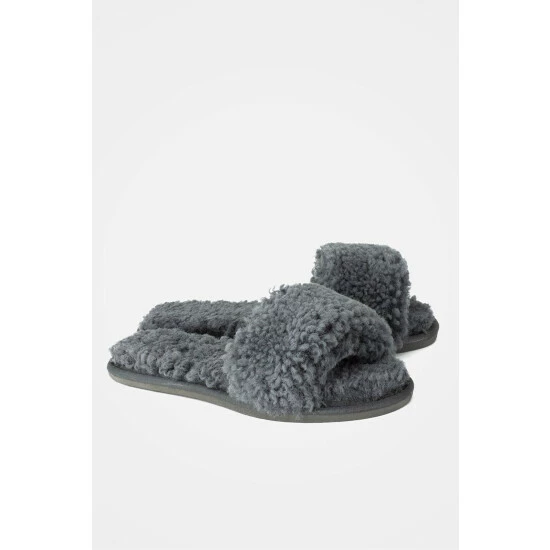 Celtic & Co. Grey Sheepskin Slides 4 Celtic & Co. Grey Sheepskin Slides - Image 4