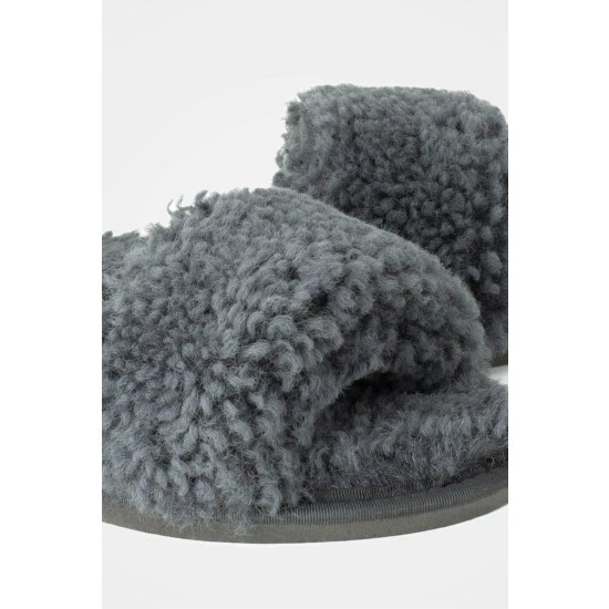 Celtic & Co. Grey Sheepskin Slides 5 Celtic & Co. Grey Sheepskin Slides - Image 5