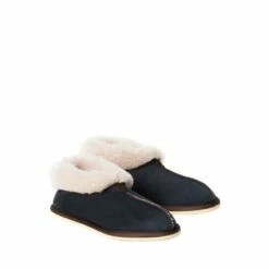 Celtic & Co. Ladies Blue Sheepskin Bootee Slippers