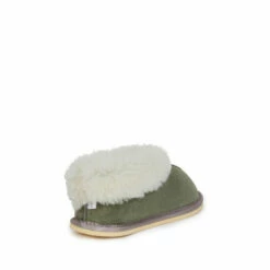 Alternative view of Celtic & Co. Ladies Green Sheepskin Bootee Slippers