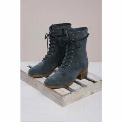 Celtic & Co. Blue Block Heel Derby Boots -Celtic & Co Shop unnamed file 708