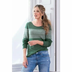 Celtic & Co. Green Fine Knit Merino Crew Neck Jumper -Celtic & Co Shop unnamed file 75