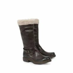 Celtic & Co. Brown Sheepskin Trim Cuff Long Boots -Celtic & Co Shop unnamed file 779