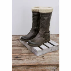 Celtic & Co. Brown Sheepskin Trim Cuff Long Boots -Celtic & Co Shop unnamed file 781