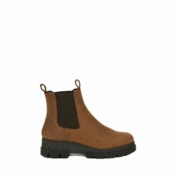 Celtic & Co. Chunky Chelsea Brown Ankle Boots