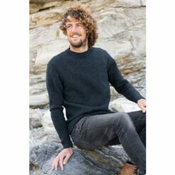 Celtic & Co. Celtic & Co Blue Men'S Donegal Crew Neck Jumper