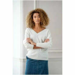 Celtic & Co. Grey Supersoft V-Neck Jumper