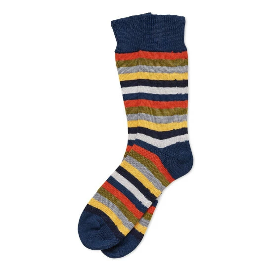 Celtic & Co. Mens Orange Merino Cotton Stripe Socks 1 Celtic & Co. Mens Orange Merino Cotton Stripe Socks