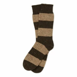 Celtic & Co. Mens Brown Donegal Stripe Socks