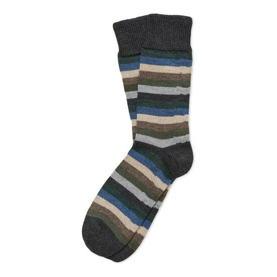 Celtic & Co. Mens Merino Cotton Stripe Brown Socks 3 Celtic & Co. Mens Merino Cotton Stripe Brown Socks - Image 3