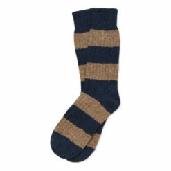 Celtic & Co. Mens Blue Donegal Stripe Socks