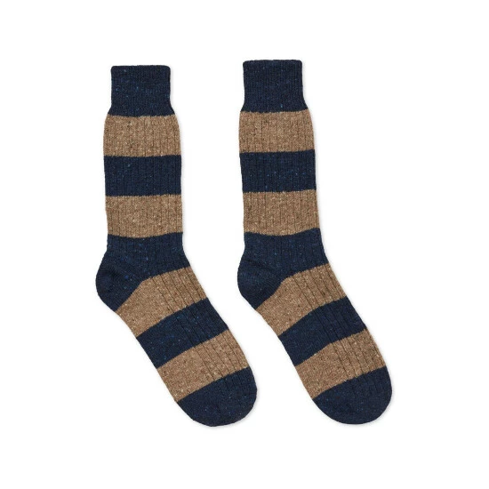 Celtic & Co. Mens Blue Donegal Stripe Socks 2 Celtic & Co. Mens Blue Donegal Stripe Socks - Image 2