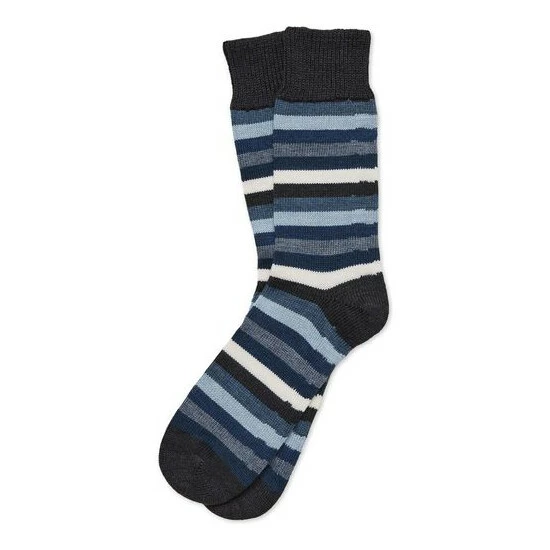 Celtic & Co. Mens Grey Merino Cotton Stripe Socks 3 Celtic & Co. Mens Grey Merino Cotton Stripe Socks - Image 3