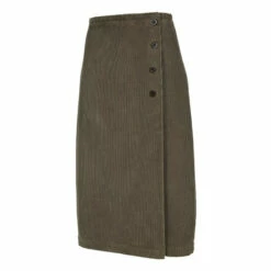 Celtic & Co. Organic Cotton Corduroy Brown Wrap Skirt -Celtic & Co Shop unnamed file 998